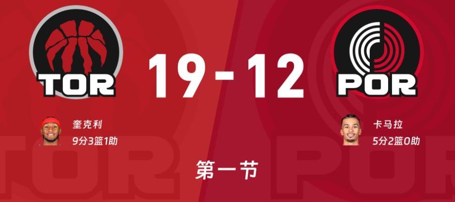 北美世界杯-赛季最低!开拓者43-50猛龙,杨瀚森6分钟3篮板!